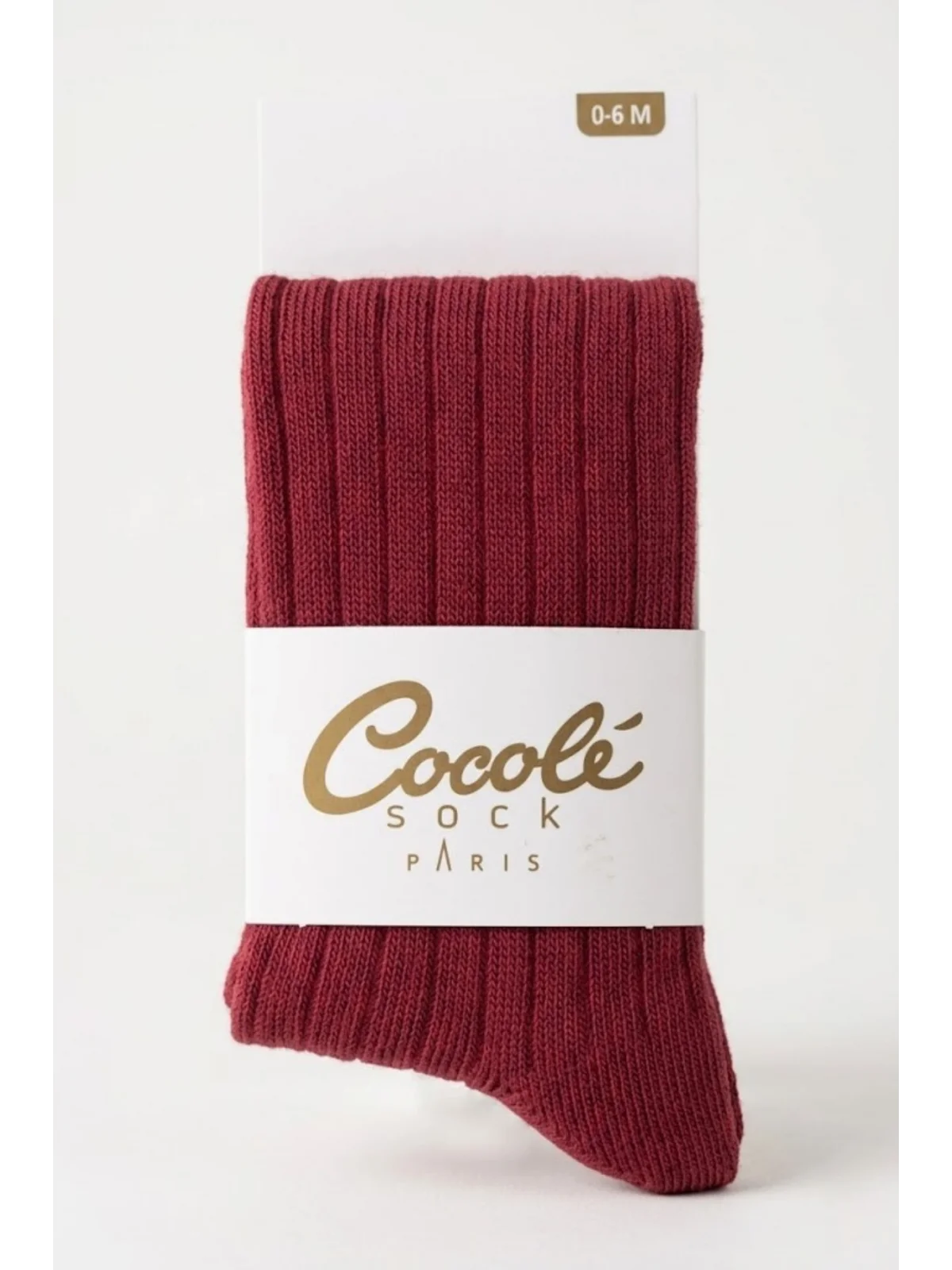 Cocole Socks Kız Bebek Külotlu Çorabı Pamuklu Kırmızı Derby Çizgili 0-24 Ay