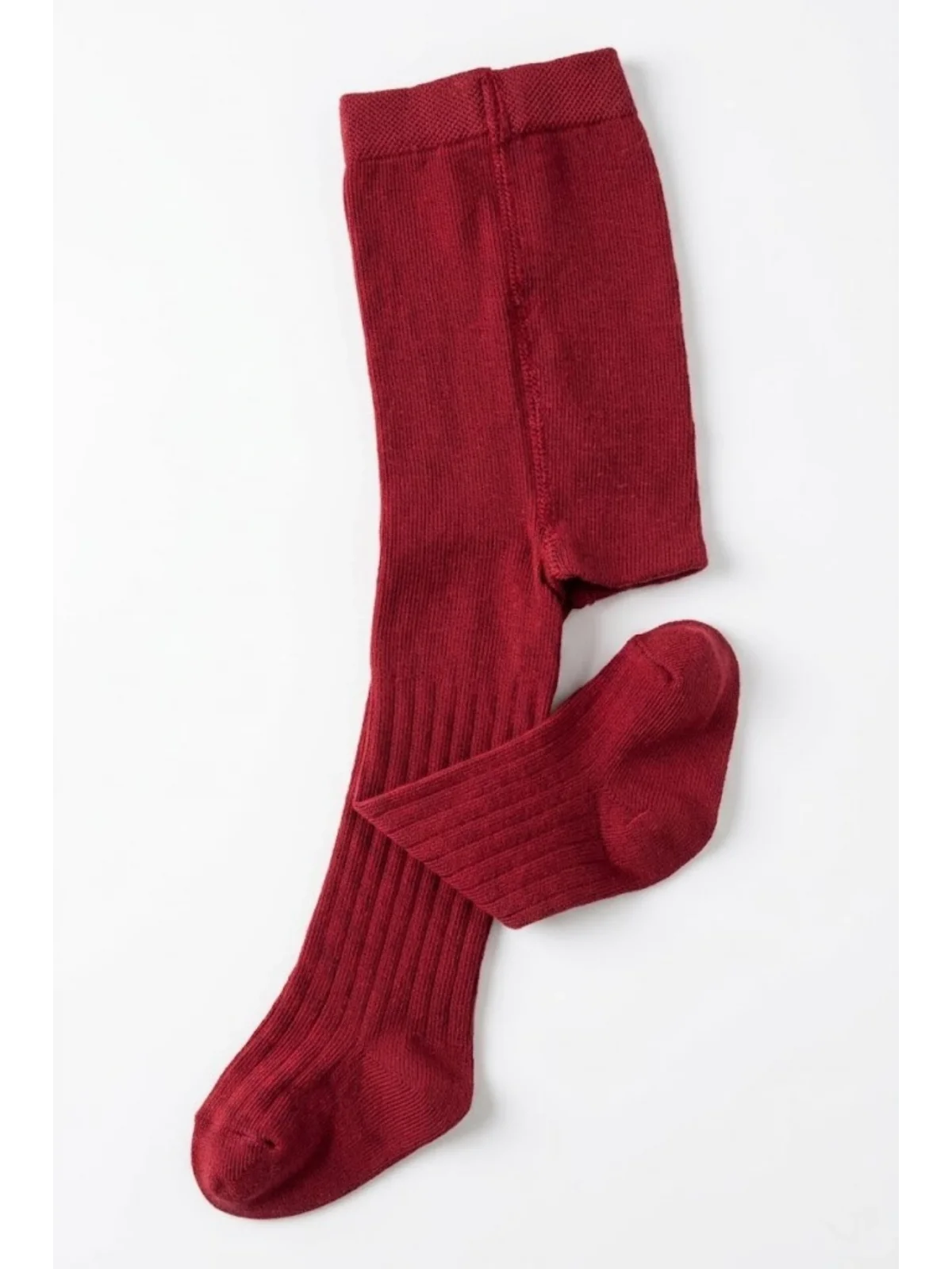 Cocole Socks Kız Bebek Külotlu Çorabı Pamuklu Kırmızı Derby Çizgili 0-24 Ay
