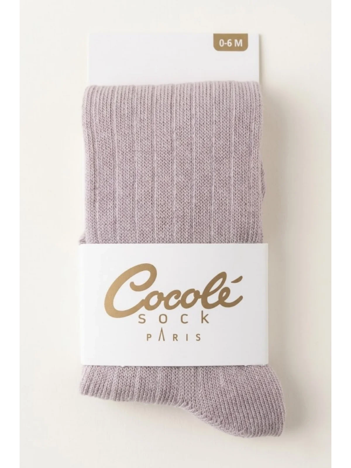 Cocole Socks Kız Bebek Külotlu Çorabı Pamuklu Gül Kurusu Derby Çizgili 0-24 Ay