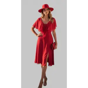 Monica Valonlu İthal Şifon Elbise Tasarım S 2026