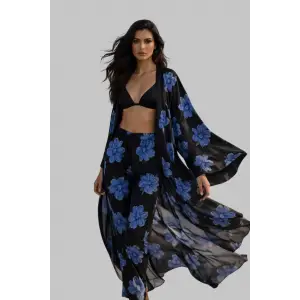 Vegas Krep Saten İkili Kimona Takım Tasarım