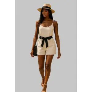 Edna Keten Şortlu Bağlamalı Tulum Tasarım