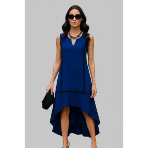 Gizella Biye Detay Çift Cep İthal Krep Elbise