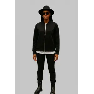 Zegata Fermuarlı Bomber Örme Ceket