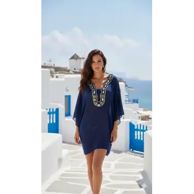 İsland İthal yaka detay Şifon pareo Tasarım S 2026