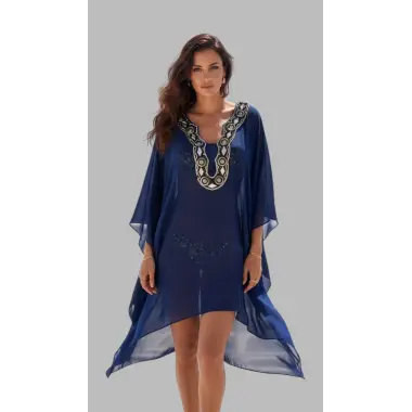 İsland İthal yaka detay Şifon pareo Tasarım S 2026