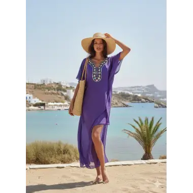 Grecee İhtal yaka detay şifon Pareo Tasarım S 2026