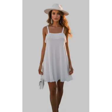 Samos Örme Straplez Püskül detay Tasarım Elbise S 2026