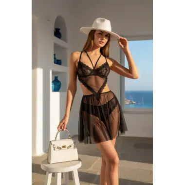 Milos ikili Tül Gecelik Takım Tasarım