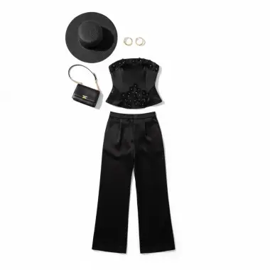 Alexandra saint İkili Saten Crop Takım Tasarım 2026