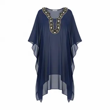 İsland İthal yaka detay Şifon pareo Tasarım S 2026