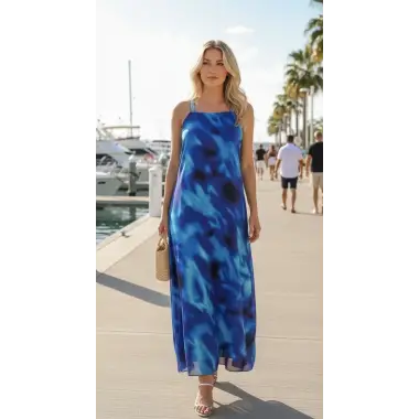 Monta Isola Askıları Taş baskı Elbise Tasarım S 2026