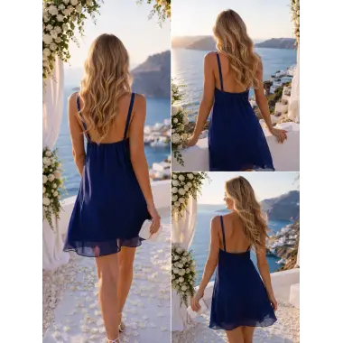 Babe Shor Şifon Elbise Tasarım S 2026