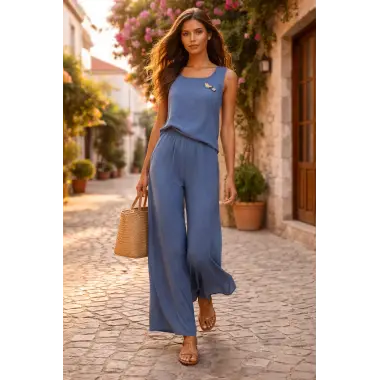 Elizabeth jorni Pamuklu ikili Takım Tasarım