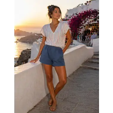 Benetto Pamuk keten İkili Takım Tasarım