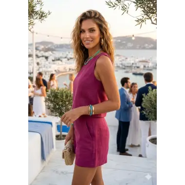 Margot melo Sade Keten İkili Takım Tasarım