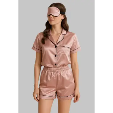 Agatha Saten İkili Gecelik Takım