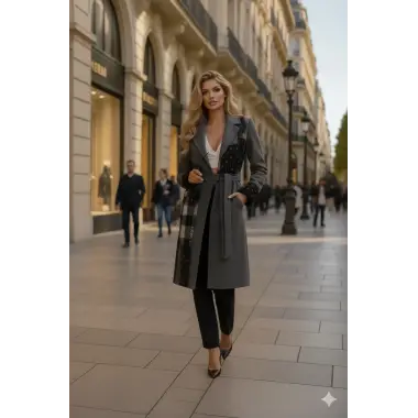 Emma Trençkot Örme Tasarım Kaban