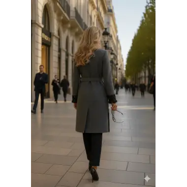 Emma Trençkot Örme Tasarım Kaban