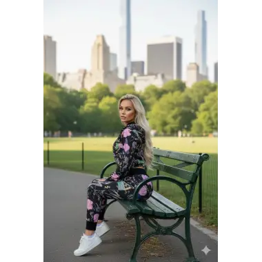 Gigi Dijital Baskı Kapüşonlu Dalgıç Eşofman Takım