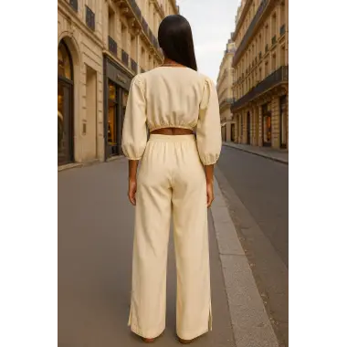 izmir Keten ikili Crop Takım