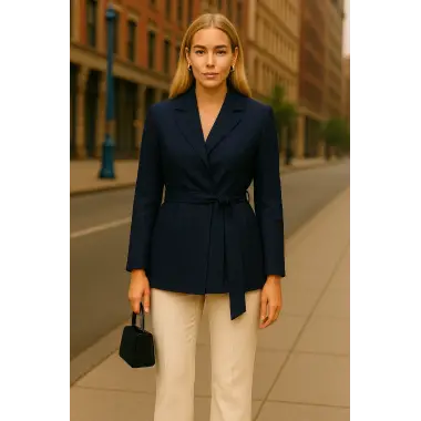 LasVegas Laklı Örme Tasarım Ceket