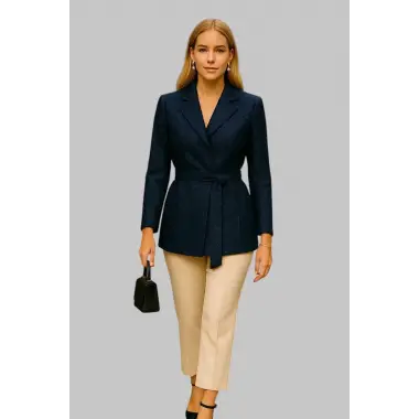 LasVegas Laklı Örme Tasarım Ceket