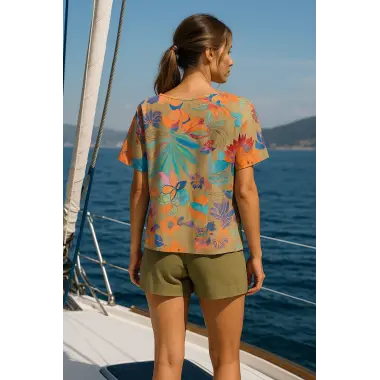 Madonna Keten Şortlu takım