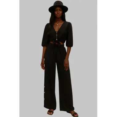 Marekeş Keten Crop ikili Takim