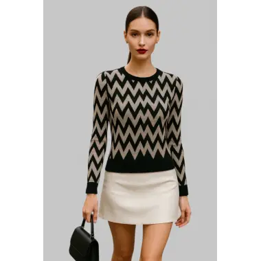 Rosberg Tül Detay Triko Bluz