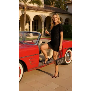 Strada İthal Tül İşlemeli Arkası İthal Saten Tasarım Bluz W 2026