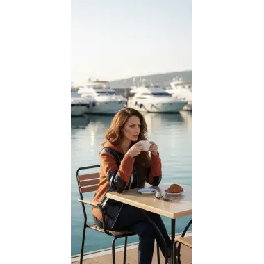 Wandera Deri Bloklu Kapüşonlu Bomber Ceket