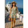 Alina İthal Keten Şortlu İkili Takım Tasarım
