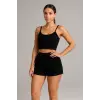 Viskon Crop Şortlu Takım