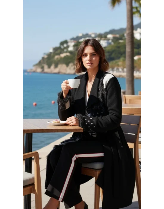 Barbara Trençkot Örme Tasarım Kaban