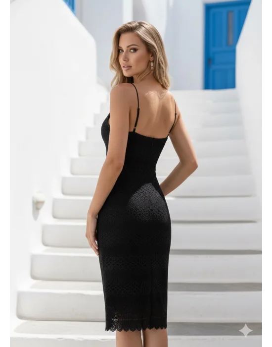 Donetella İthal Dantel Brode Tasarım Elbise S 2026