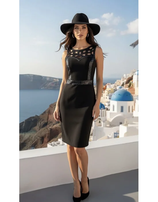 Michelangelo Nakış İşlemeli Krep Elbise Tasarım S 2026