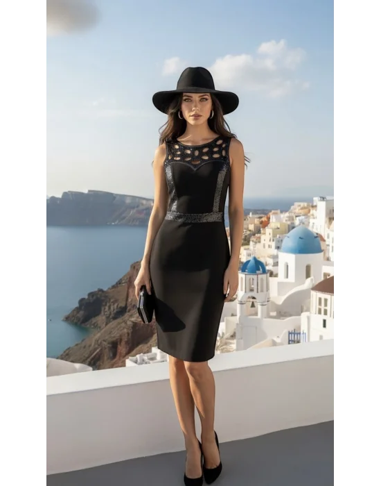 Michelangelo Nakış İşlemeli Krep Elbise Tasarım S 2026