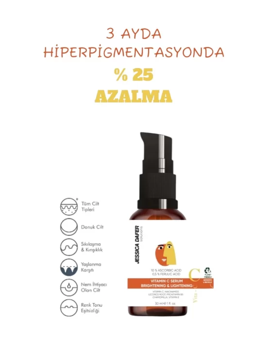 Aydınlatıcı Ve Cilt Tonu Eşitleyici C Vitamini Cilt Serumu 30 Ml