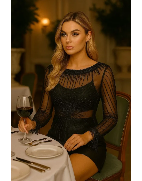 Blaire İthal Tül Payet İşlemeli Tasarım Bluz W 2026