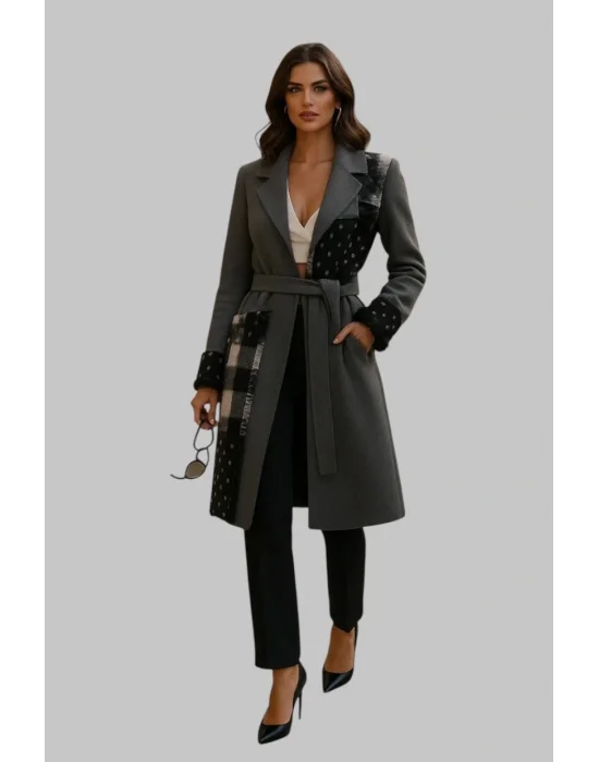 Emma Trençkot Örme Tasarım Kaban