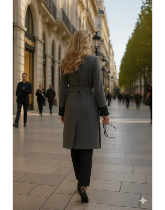 Emma Trençkot Örme Tasarım Kaban