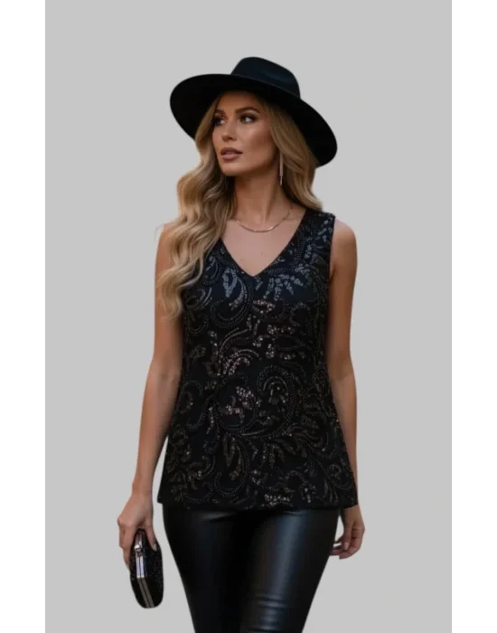 Giulia İthal Şifon Tül İşlemeli Tasarım Bluz S 2026