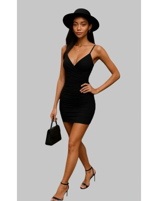 Jennifer Askılı Özel Tasarım Mini Elbise