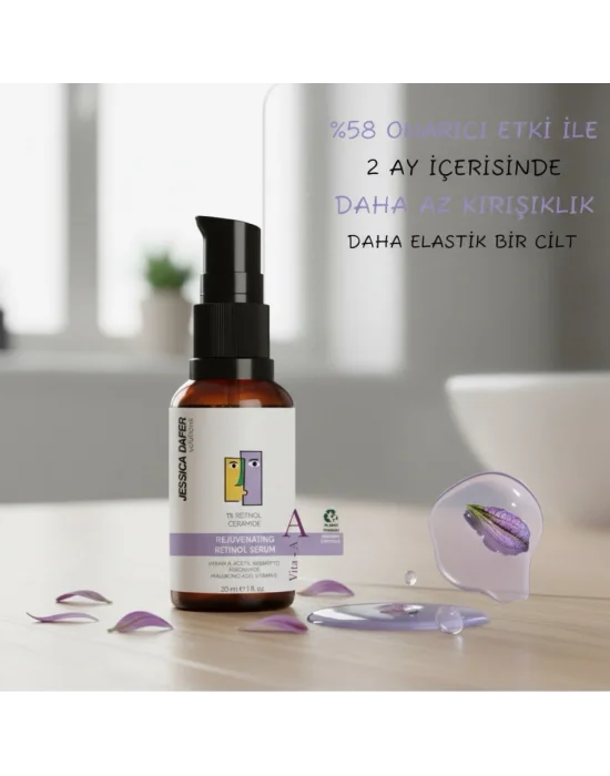 Kırışıklık Karşıtı, Onarıcı Retinol (A vitamini) Gece Serumu 30 ML (%1 Retinol + Ceramide) Cilt Bakım Seti