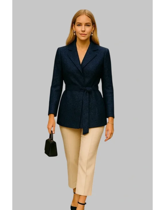 LasVegas Laklı Örme Tasarım Ceket