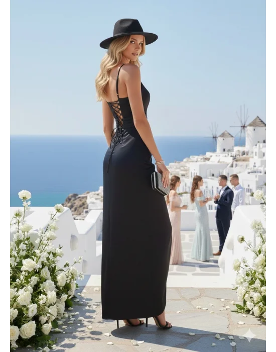 Maxvella İthal Saten Abiye Elbise Tasarım S 2026