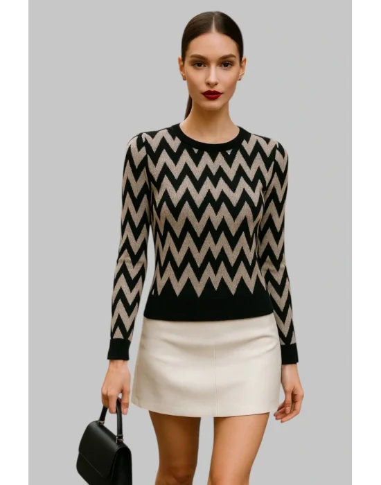 Rosberg Tül Detay Triko Bluz