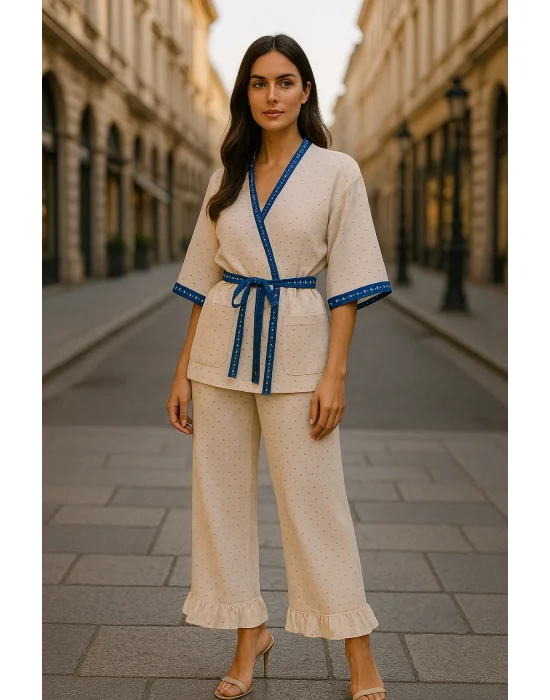 Sabrina Brode İkili Kimona Takım Tasarım