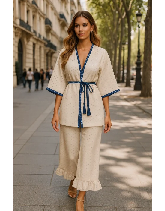 Sabrina Brode İkili Kimona Takım Tasarım